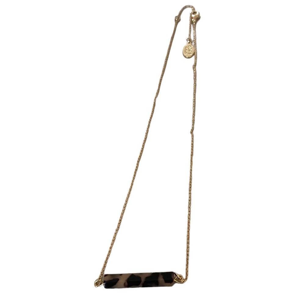 Loft outlet dainty bar necklace leopard brown gold tone - Picture 6 of 9